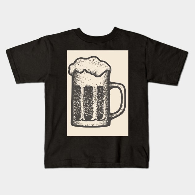Vintage Beer Kids T-Shirt by maxcode